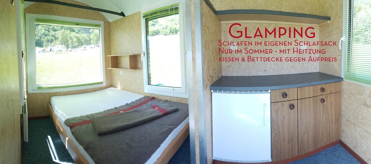 Campingplatz Mit Restaurant & Sportarena Leukerbad Exteriér fotografie